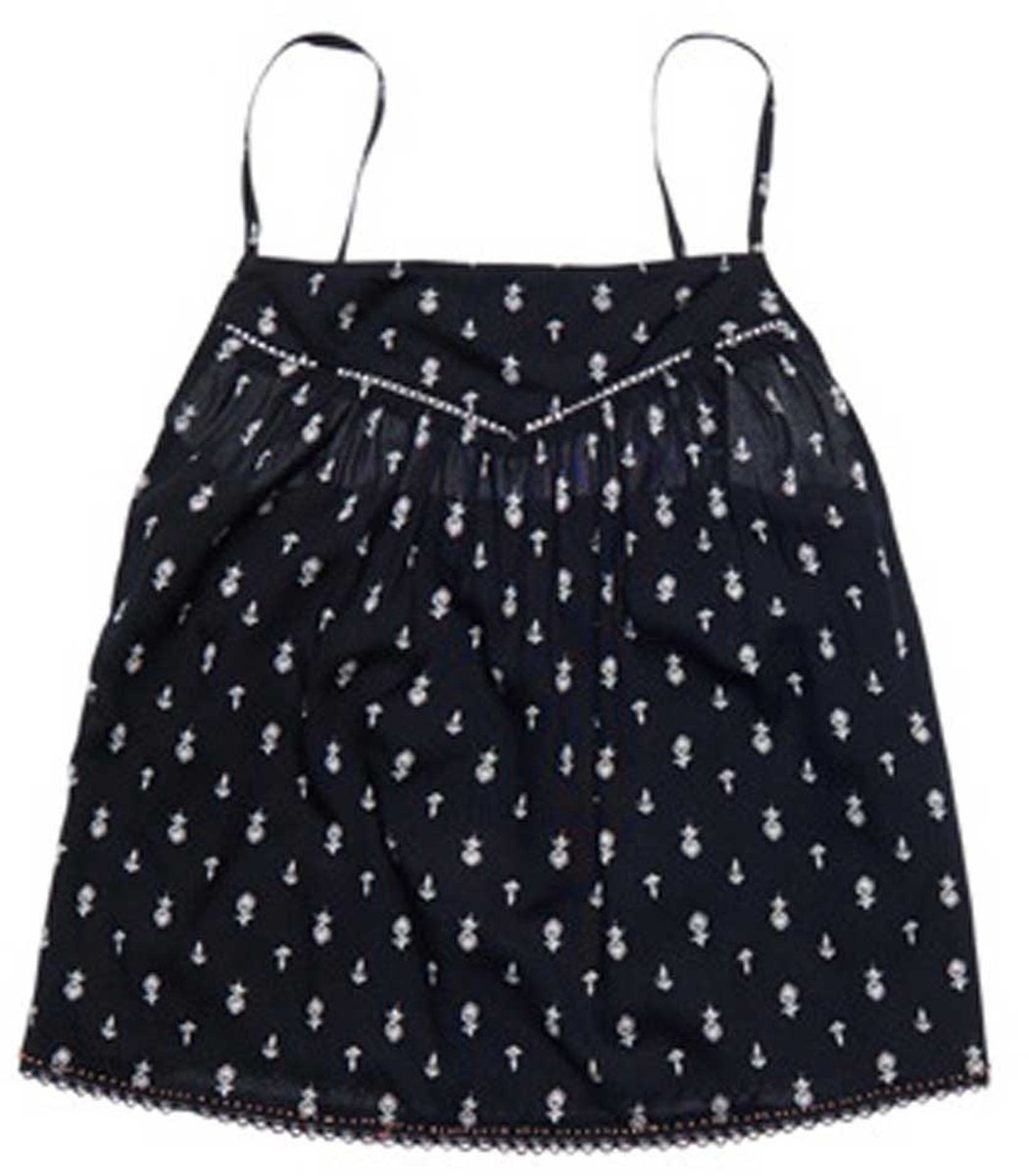 Superdry Vintage Embellished Mouwloze Blouse L Vrouw Zwart