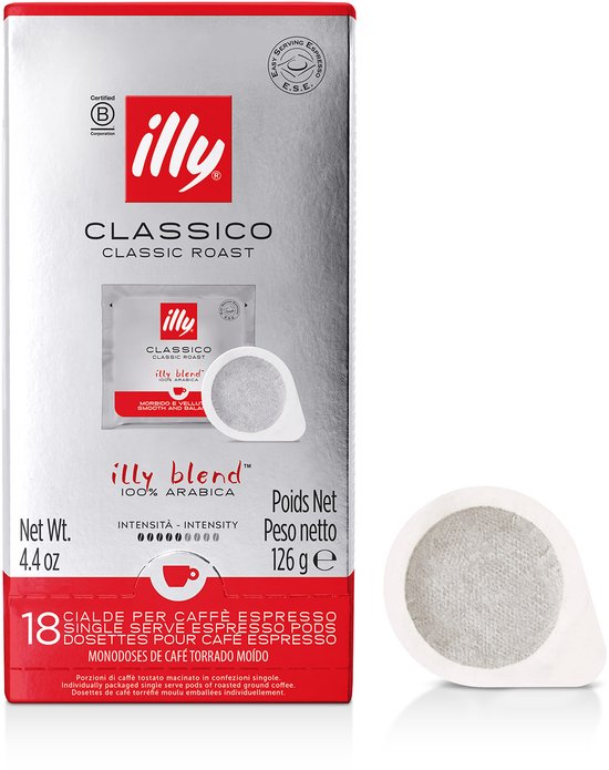 illy - E.S.E. servings - koffiepads - Classico - 6 x 18 stuks