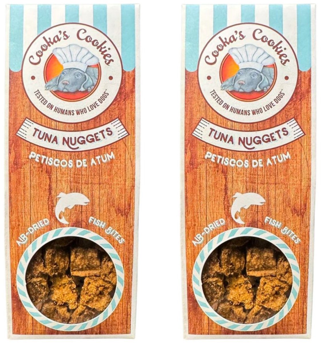 Cooka Cookie's -100% Natuurlijke Hondenkoekjes -Tuna Nuggets van tonijn-2-PACK- Voordeel set