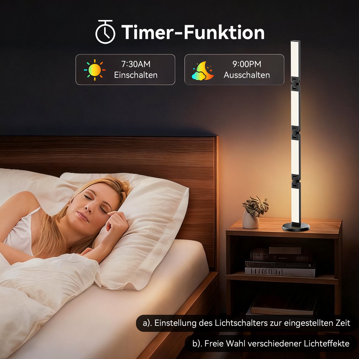 RAYOFI LED Bureaulamp met sfeerverlichting - Muzieksynchronisatie en 16 miljoen DIY-kleuren - opvouwbare lamp met dimfunctie en timer - moderne LED-verlichting voor bureaus en gamingruimtes thumbnail 5
