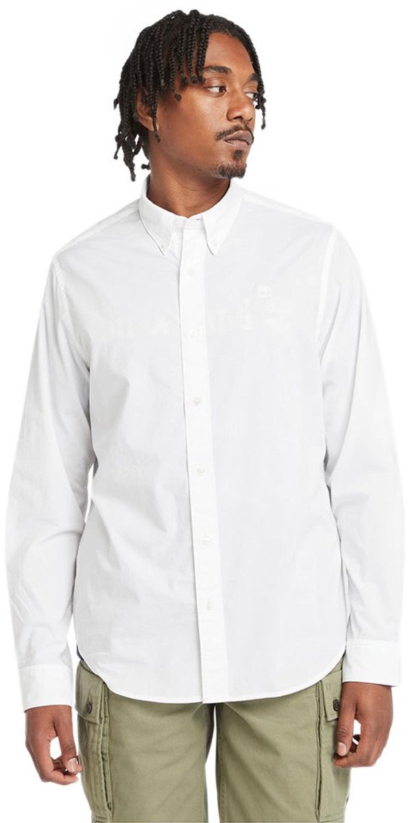Timberland Solid Poplin Overhemd Met Lange Mouwen M Man Wit