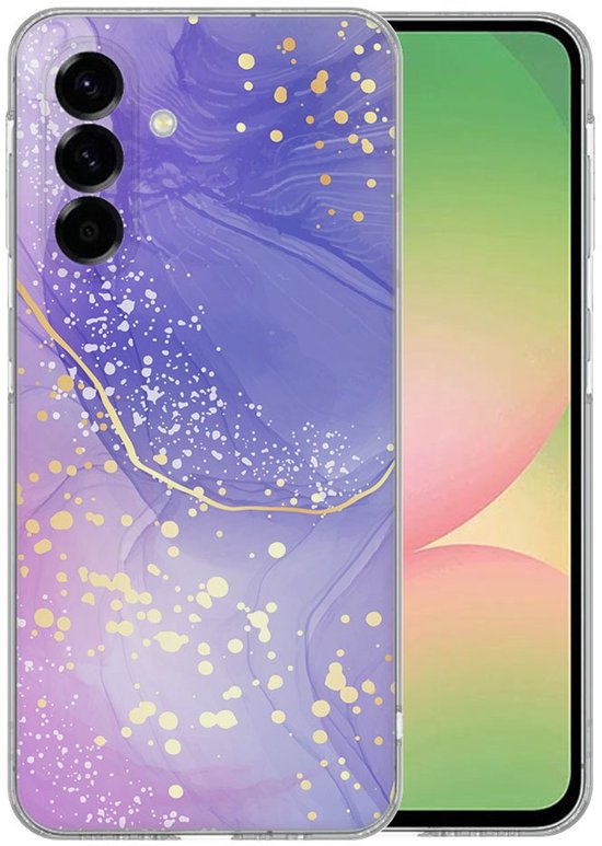 TPU Hoesje Samsung Galaxy A56 - Watercolor Paars Backcover