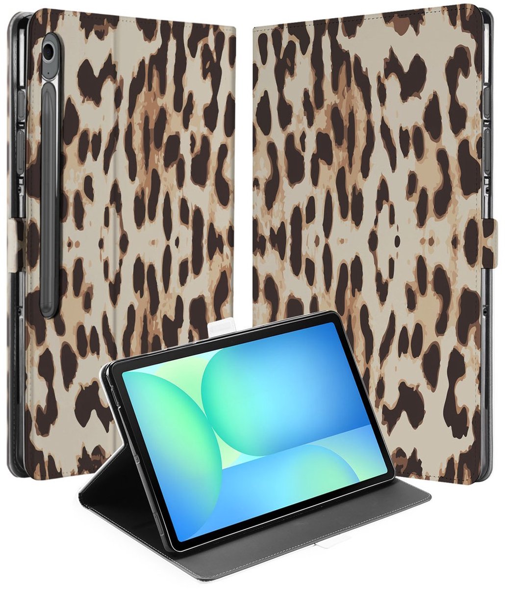 Tablet Book Case Leopard Samsung Galaxy Tab S10 FE Plus