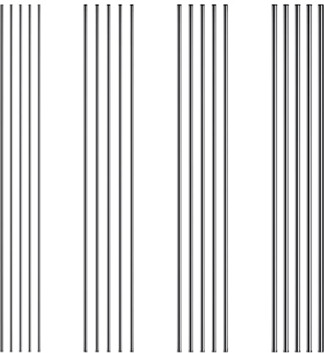 Ronde RVS Staven - Set van 10 Stuks, 30 cm, 3 mm Diameter