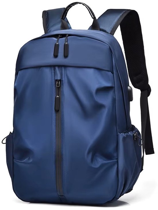 Waterdichte Rugzak Laptop 15,6″ – USB Oplaadpoort, Casual Sport & Reizen – Werk & School - Blauw