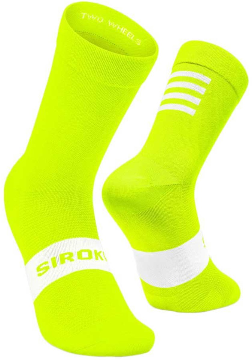Siroko S1 Lange Sokken Geel EU 43-46 Man,Vrouw