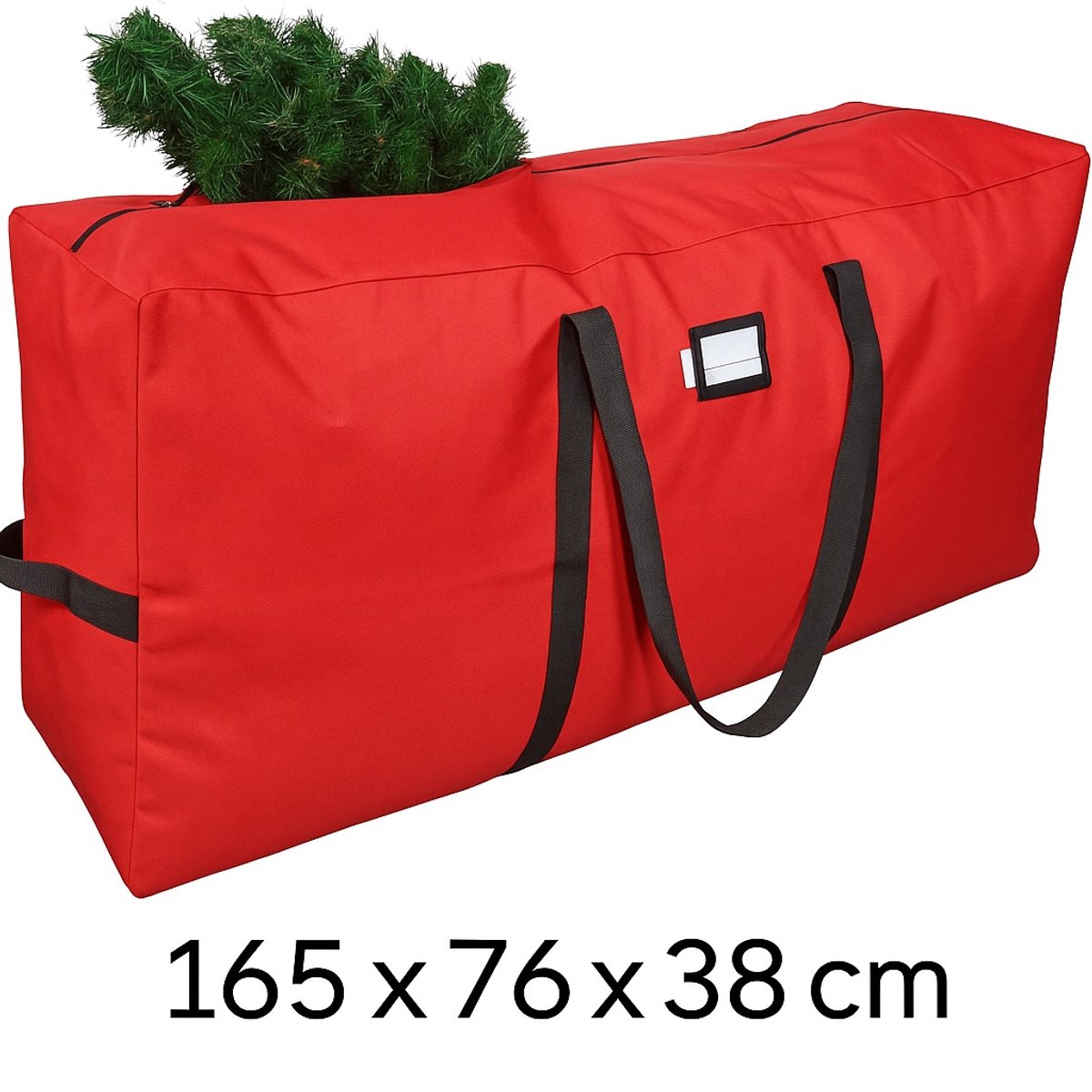 MeubelsvanJoep® Opbergtas voor Kunstkerstboom rood - Beschermhoes voor tuinkussens – 165x76x38 cm – Deluxe Opbergoplossing met Ritssluiting en Handvaten - Stevige Tas voor Kerstboomopslag - Opbergdoos - Opbergbox