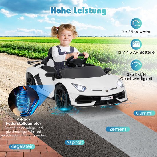 Voiture Télécommandée Enfant Voiture électrique Enfant 12V AIYAPLAY - Télécommande 2,4G Tout-terrain 3-6 Ans Véhicule Tout Terrain Enfant
