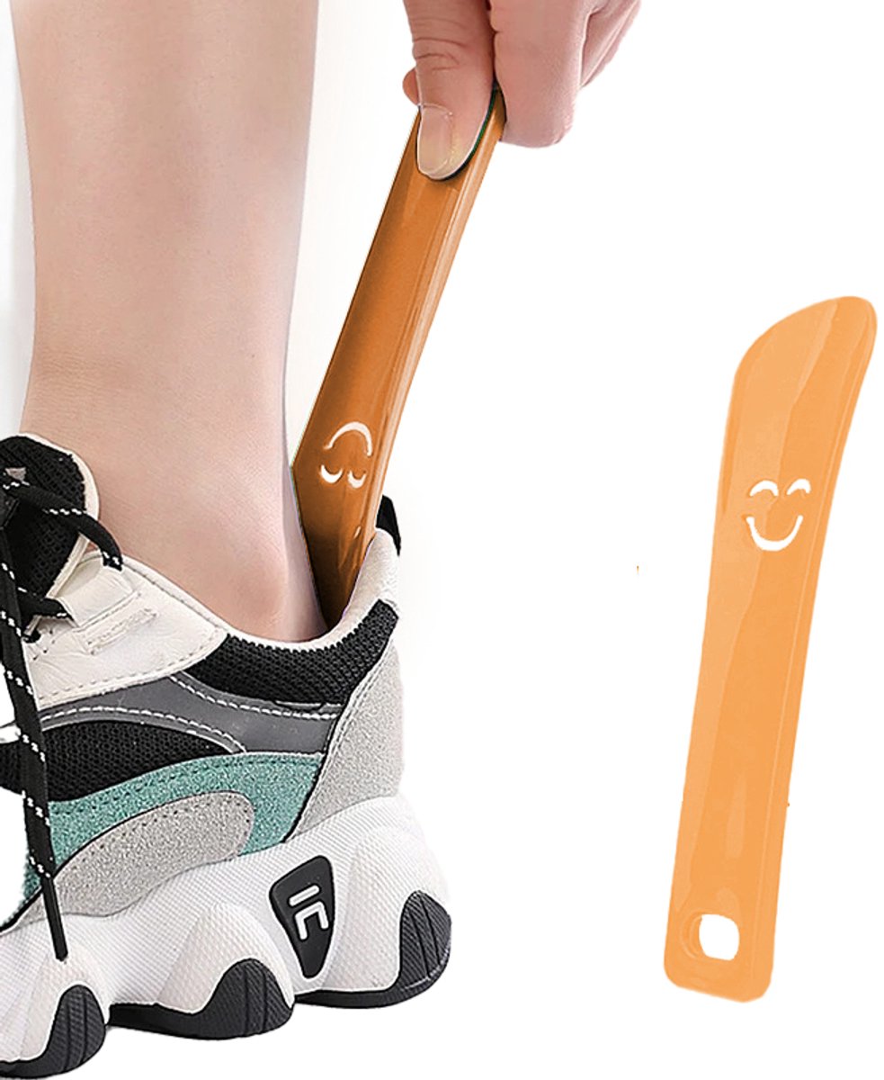 GEAR3000® schoenlepel kind - schoenlepel kunststof - reisformaat - klein - oranje