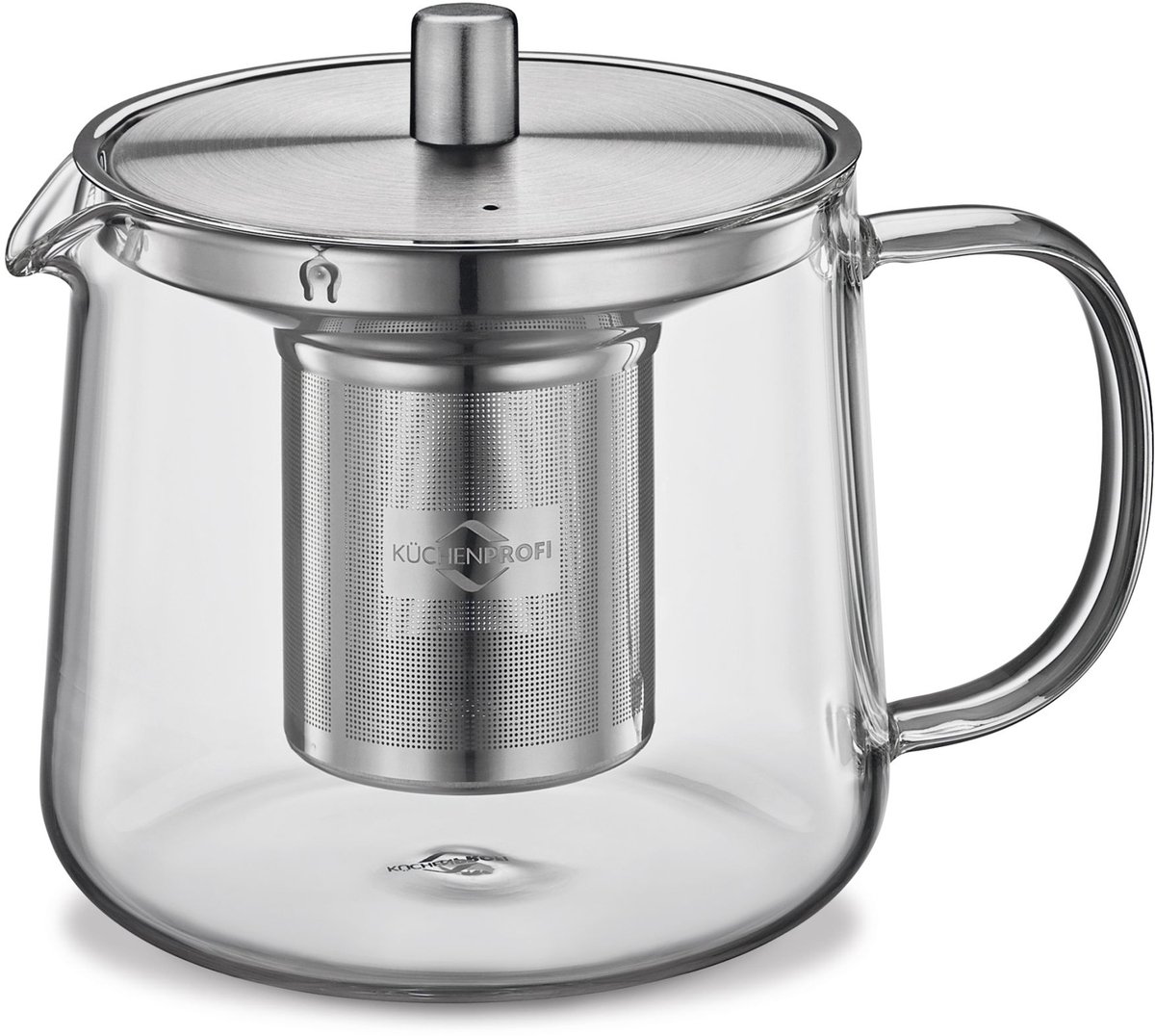 Küchenprofi Assam - Theepot met RVS filter - 600 ml - 3 kopjes - Borosilicaatglas