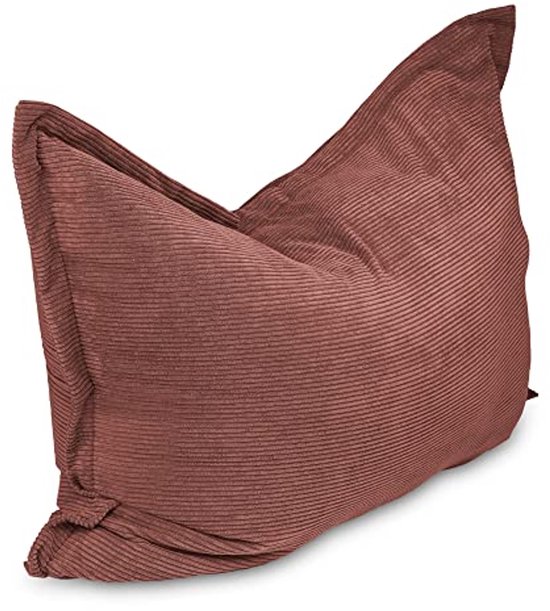 Gigantische Corduroy Zitzak XL - Donkerroze Vloerkussen voor Luxe Comfort