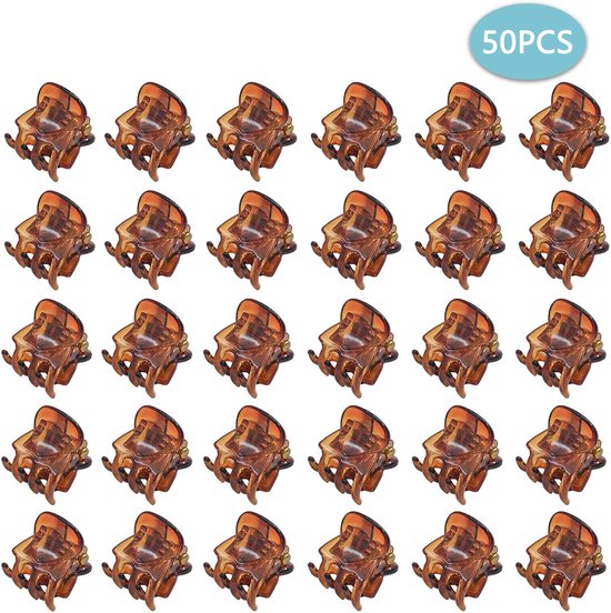 Pinces à cheveux OUYLAF Premium - Accessoires cheveux - Mini pinces à cheveux - Automne - Marron - Pince à cheveux - Pince à cheveux - 50 pièces - Épingles à cheveux femme
