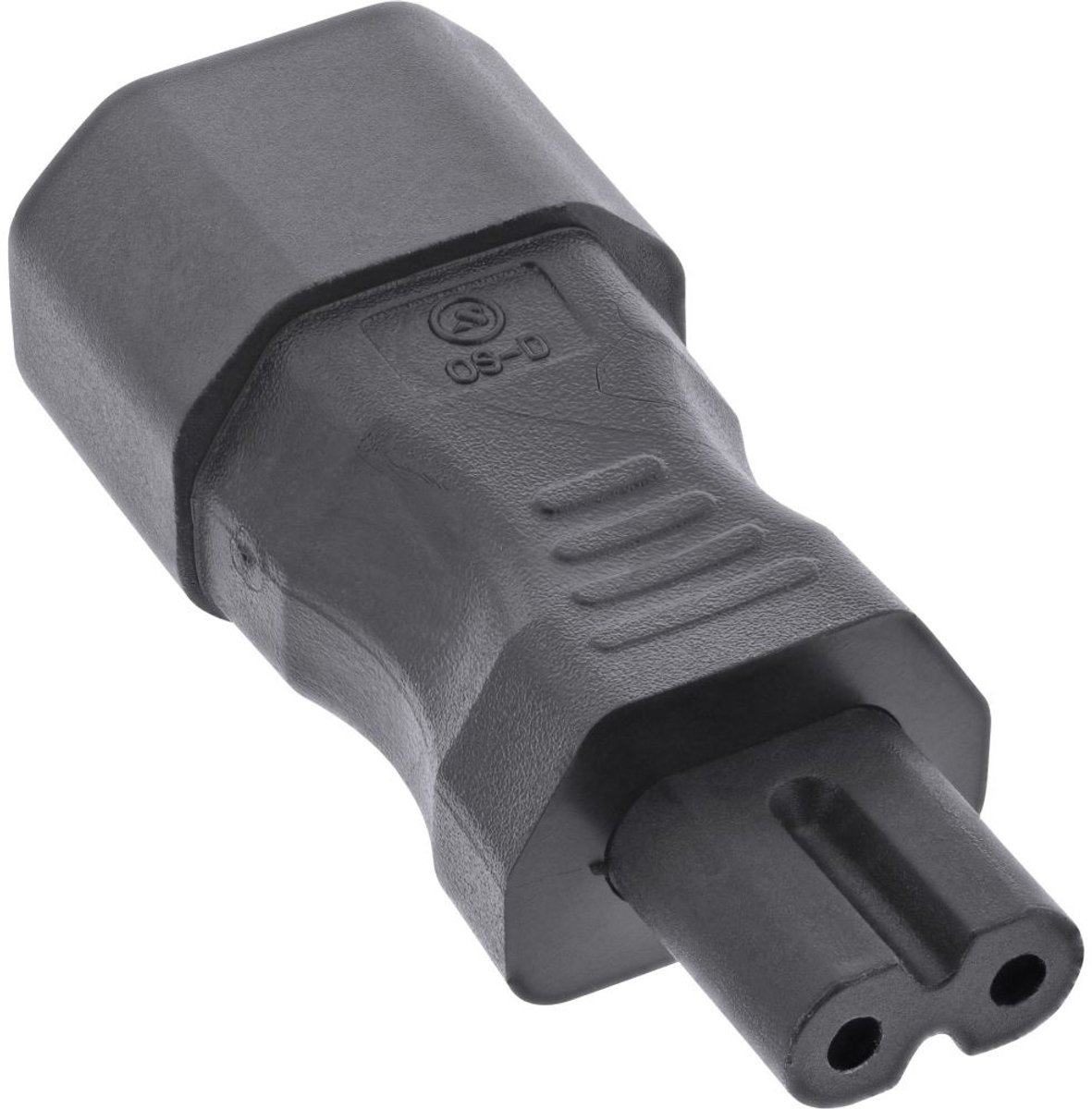 C7 - C14 stroomadapter / zwart