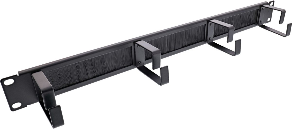 Image of 19 inch doorvoerpaneel met borstel en 4 ogen (G-type) | 1U | zwart