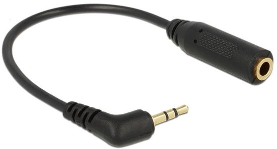 2,5mm Jack 3-polig (m) - 3,5mm Jack 4-polig (v) adapter - 0,15 meter