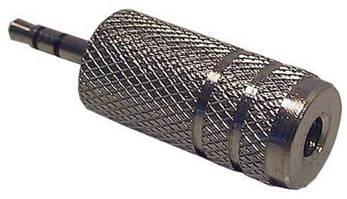 2,5mm Jack (m) - 3,5mm Jack (v) adapter / metaal
