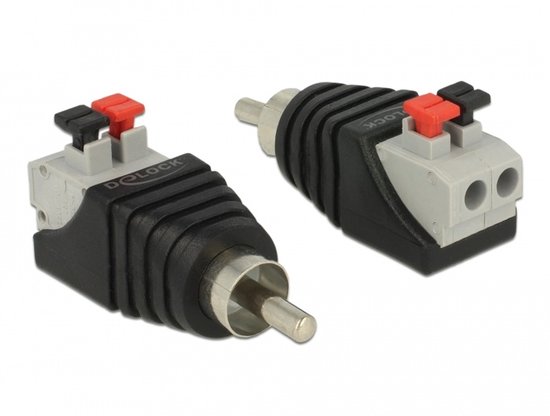 DeLOCK 65566 changeur de genre de câble RCA Noir, Gris, Rouge