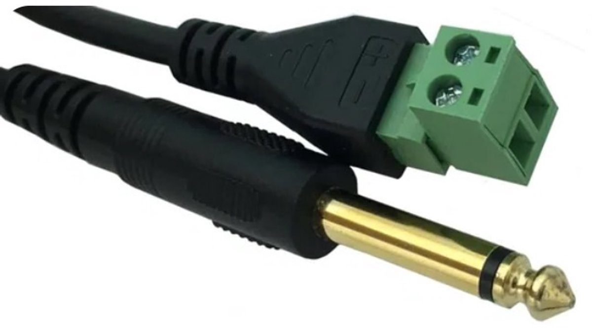 Image of 6,35mm Jack (m) mono - Terminal Block audiokabel | 0,30 meter