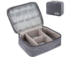 Kabel Organizer Tas voor Elektronica Accessoires - Universele Carry Travel Gadget Tas voor USB Kabels, SD Kaarten, en Opladers – Waterdichte Opbergtas (24 x 18 x 9 cm)