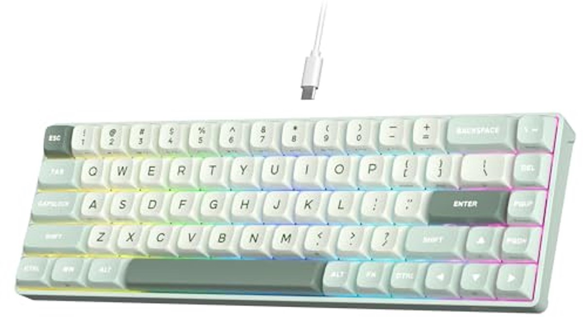 Mechanisch Gaming-Toetsenbord 65% met Hall-effect Schakelaars en RGB Verlichting