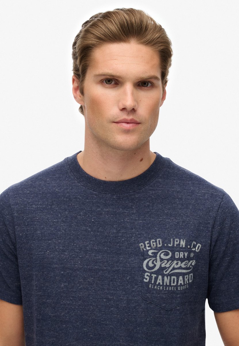 Superdry Industrial T-shirt met relaxte pasvorm Heren T-shirts Blauw
