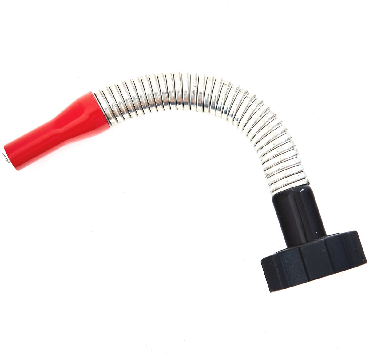 BW® Flexibele schenktuit voor brandstofjerrycans, metalen benzinejerrycans 5 / 10 / 20 liter met schroefdop - flexibele slang 20 mm voor benzine - rood - Gemaakt in Europa