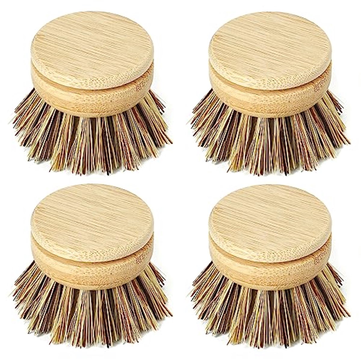 Vervangbare Borstels voor Eco Vaatwassers - Houten Keuken Borstels - Set van 4