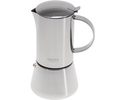 Camry CR 4425 RVS Moka Pot – 6 Kops Espresso Percolator – Geschikt voor Inductie, Gas, Keramisch & Halogeen – 350ml – Veiligheidsventiel – Koffiepot