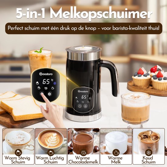 SIMPLETASTE Melkopschuimer, automatische warm- en koudschuimmaker en melkverwarmer SIMPLETASTE Melkopschuimer, automatische warm- en koudschuimmaker en melkverwarmer