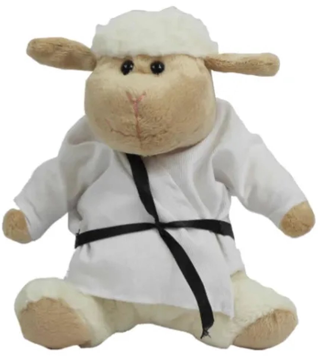 Knuffel Schaap Theo in Gi met Zwarte Band