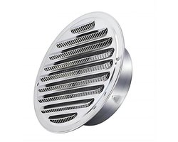 Ronde uitlaatpijpventilatierooster van roestvrij staal 70 mm- luchtuitlaatafdekking- rond luchtuitlaatrooster- rookafzuigkap met muggennet