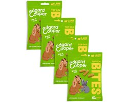 Edgard & Cooper 4x Natuurlijke Hondensnacks, Lam Bites Large (1 x 50g), Graanvrije Beloningen, Vers Vlees, vol Essentiële Aminozuren voor een Gezonde Spijsvertering