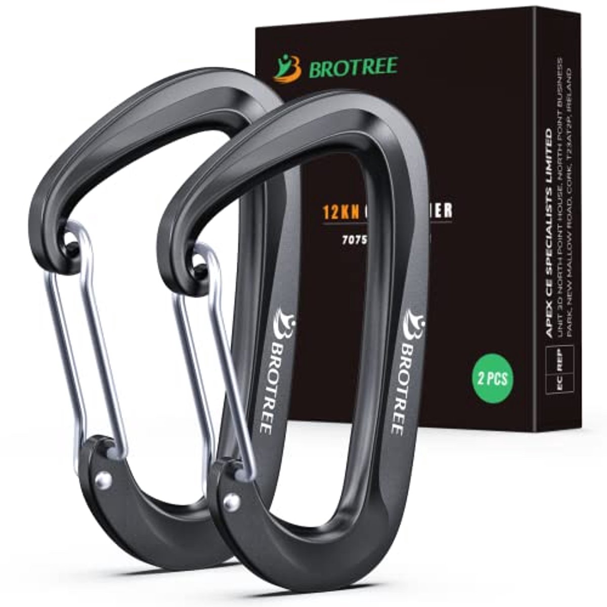 Supersterke 12KN Aluminium Karabijnhaak voor Hangmat, Kamperen, Wandelen en Rugzak