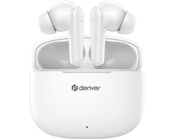 Denver Earbuds - Lichtgewicht Oordopjes - 6 uur luisteren - Bluetooth 5.3 - TWE48 - Wit