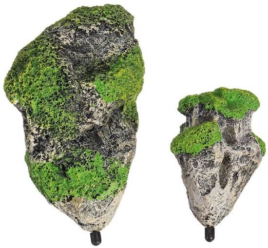 2Pcs Aquarium Kunstmatige Drijvende Rots Drijvende Kunststeen Rock pour Décoration Aquarium Ornement Aquarium Met Ventouse et Fil