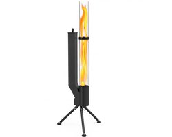 LotaHome - Pellet Terras Heater - Pelletkachel - Terraswarmer - Houtpellet - Heater - Terrasheater - FireTube - Binnen & Buiten - Rakket - Verwarming voor Tuin en Terras - Duurzaam en Sfeervol - 147.5 x 33 x 33 cm - Zwart