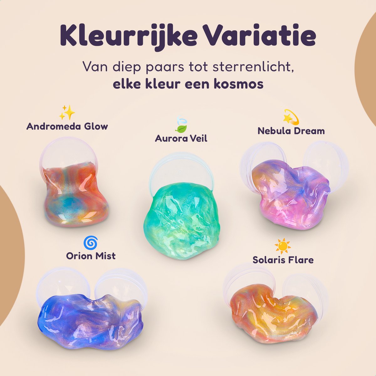 Partizzle 24x Galaxy Slijm Pakket - Universum Astronaut Uitdeelcadeautjes - Grabbelton Maken Slime Speelgoed - Traktatie Cadeautjes voor Kinderen - Gekleurd — afbeelding 6