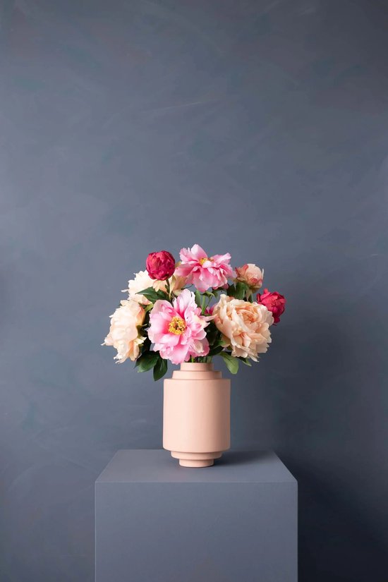 Foto: Madame fleurie peony petals boeket luxe zijden bloemen pioenrozen romantisch tijdloos zonder vaas 15cm x 23cm