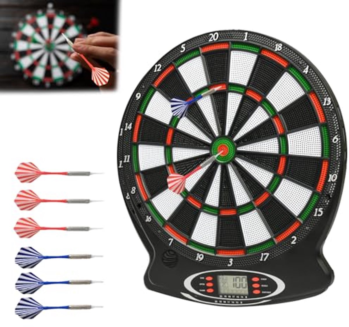 Elektronisch dartbord met digitale scoreweergave voor volwassenen en kinderen - 28 spellen en 159 modi