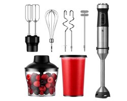 SEPH Staafmixer 7-in-1 Set – 1200W Staafmixer met Mixerstaaf, Hakmolen, Melkopschuimer, Deegkneder, Garde, Kloppers & Maatbeker