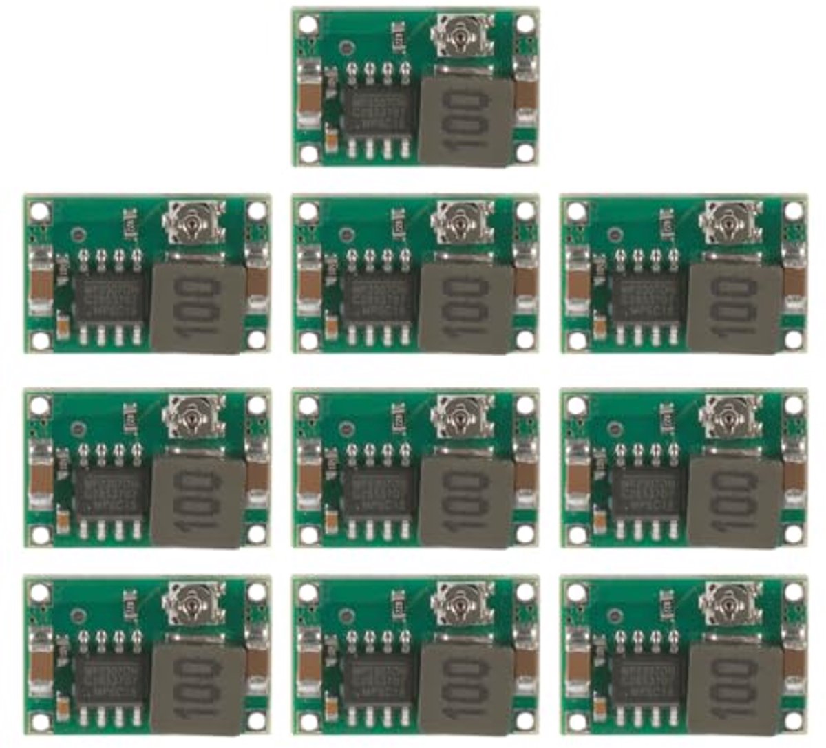 10 Stuks Mini 360 Instelbare DC-Voedingsmodule - Mini Step Down Module