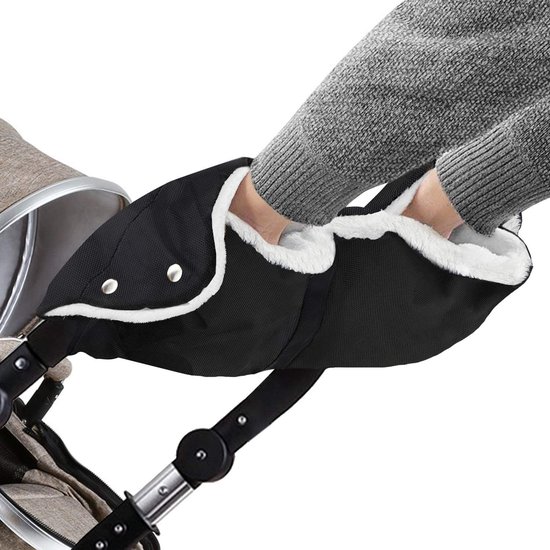 Vitdipy - Handschoenen Voor Kinderwagens - Kinderwagen Handschoen Handwarmer - Buggy Handenwarmer - Waterdicht En Winddicht - Warme Handen - Verwijderbaar - Zwart