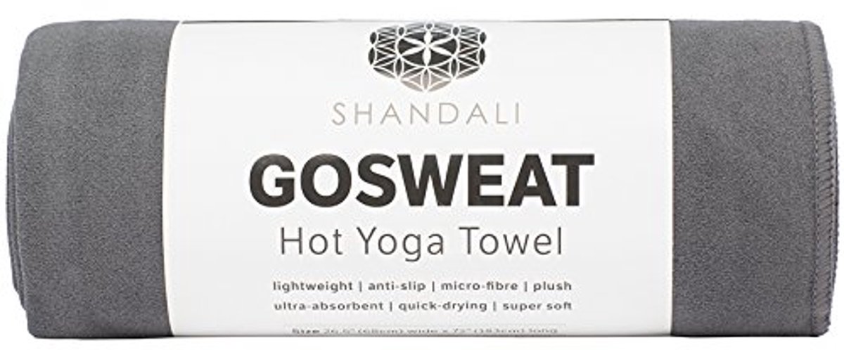 Super Absorberende Microfiber Yoga Handdoek voor Bikram en Pilates - Grijs