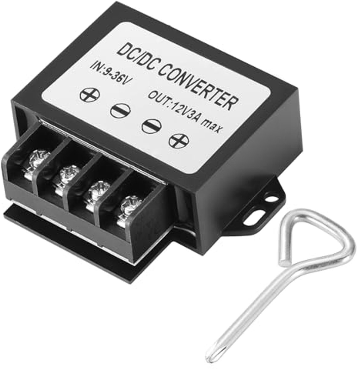 DC 12V Spanningsomvormer 3A Buck Converter - Stabilisator voor DC 9V-36V naar 12V