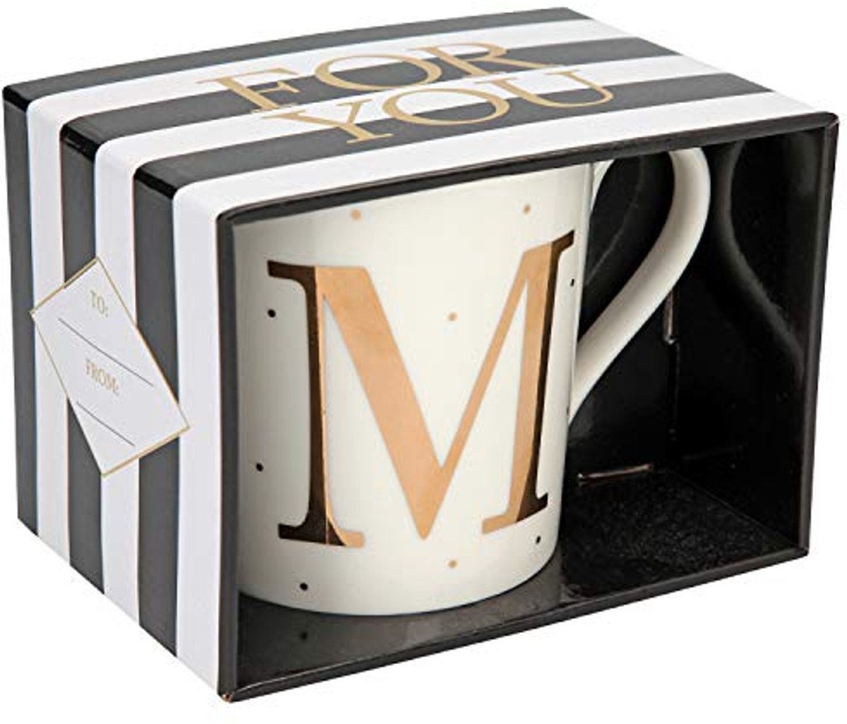 Trendy Porseleinen Mok met Handvat en Opschrift - 300 ml