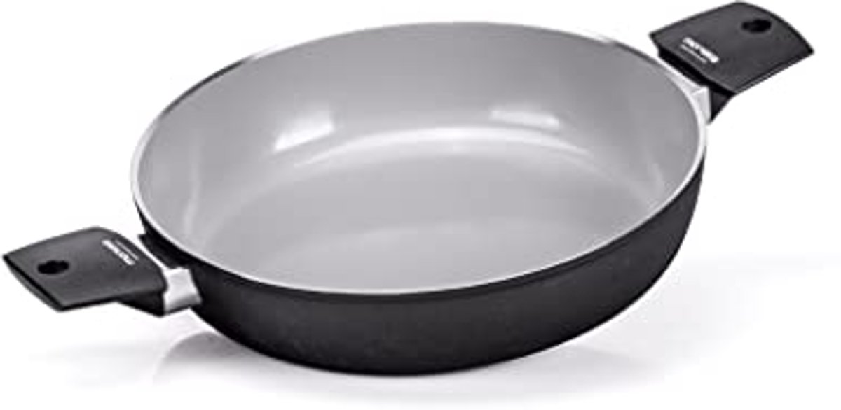 Kookpan 28 cm met natuurlijke coating voor inductie