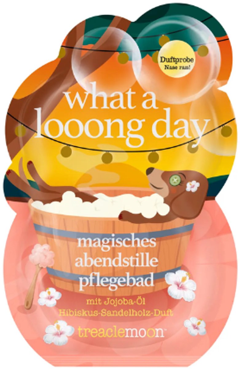 Badschuim What a Looong day - Treaclemoon | 1x80 g - Jojoba-olie, Hibiskus & Sandelhout | Verzorgingsproducten - Badzout - Limited Edition 2025