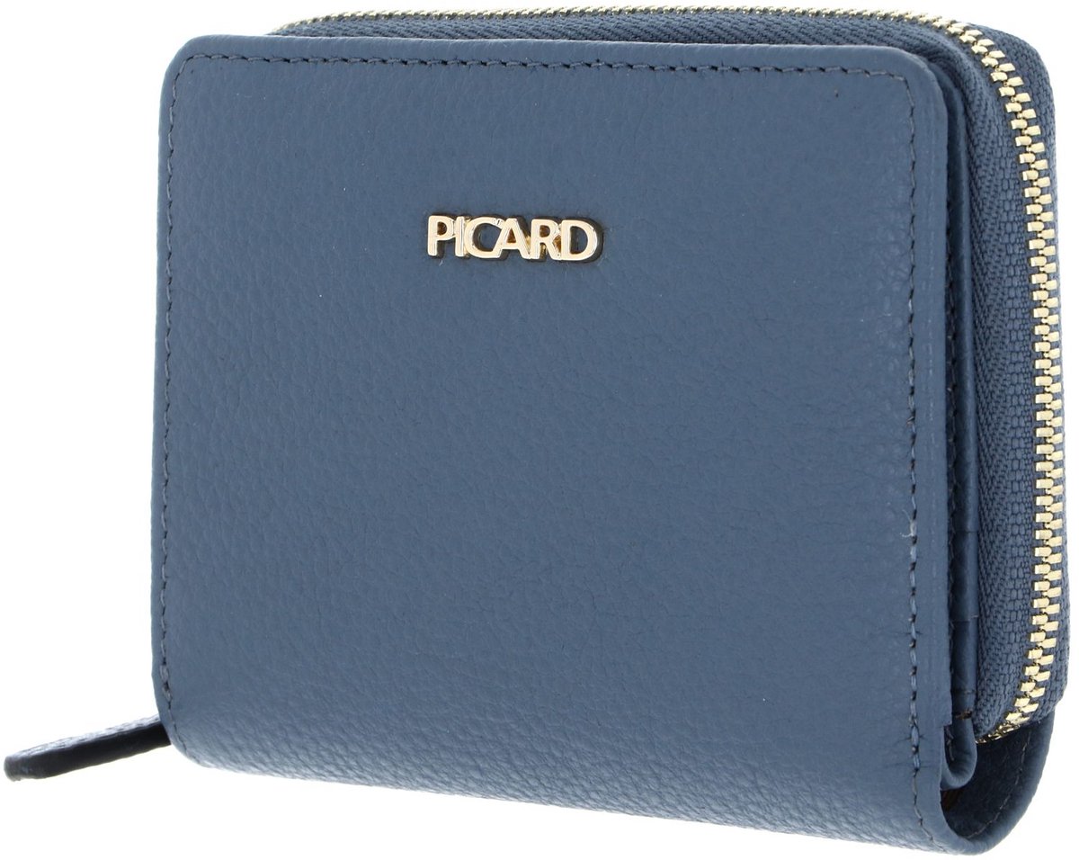 PICARD Leren portemonnee Java 1 Wallet Denim blauwgrijs
