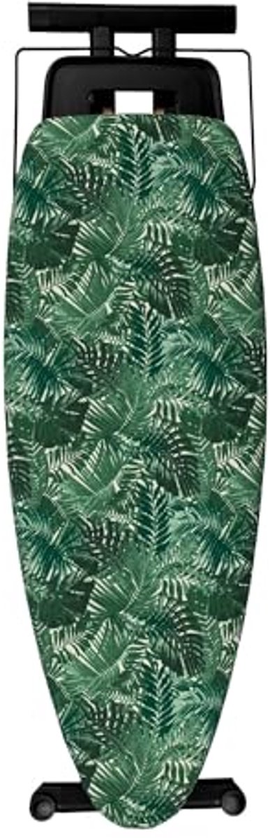Bol.com Strijkplank 130 x 47 cm natuurlijk hout aluminium beschermers wielen - robuust licht stabiel - in hoogte verstelbaar 98 ... aanbieding