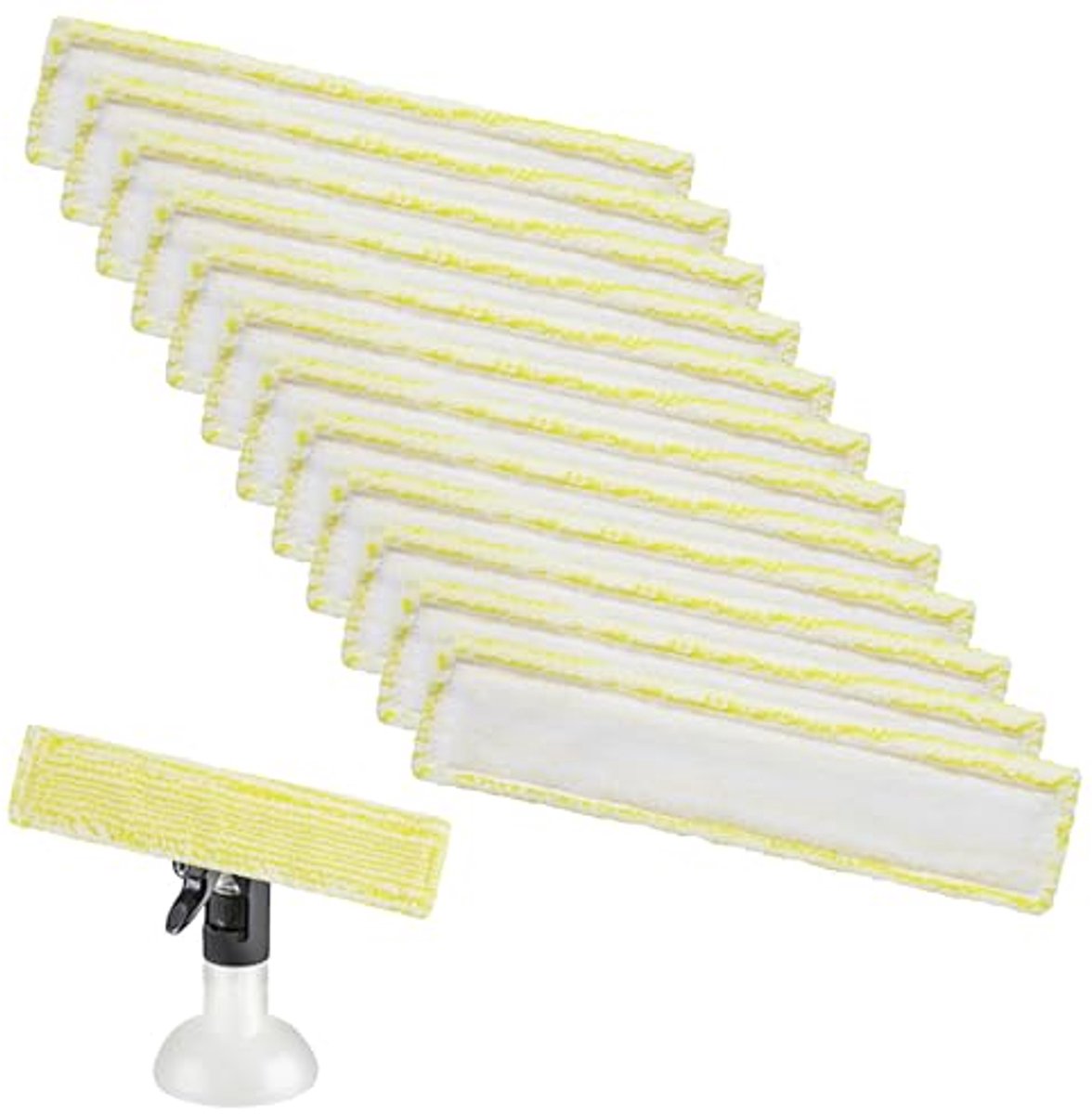 12 Stuks Vervangende Pads Voor Raamzuigers - Microvezel Dweilhoes Accessoires